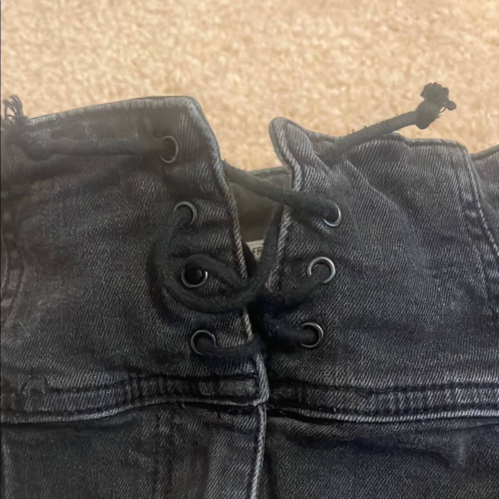 Black Free People Denim Skirt size 4 - Picture 3 of 4